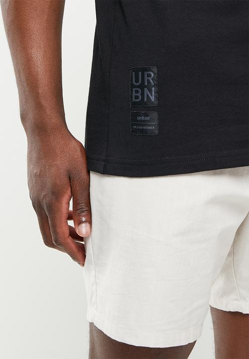 urban° - Urban printed short sleeve t-shirt - black