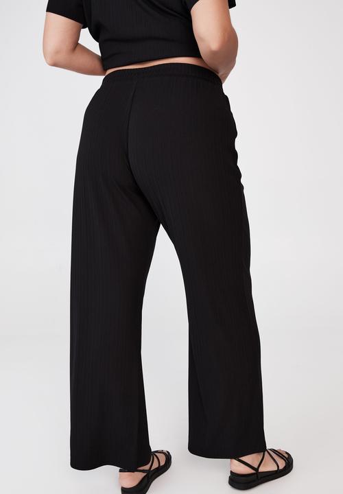Cotton On - Curve soho slinky pant - black