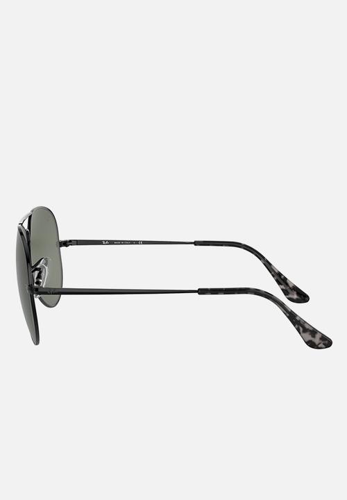 Ray-Ban - Ray-ban aviator sunglasses 58mm - black & crystal green