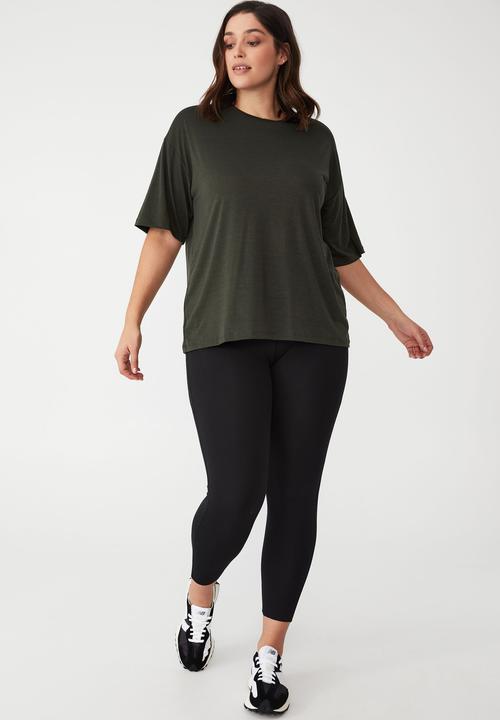 Cotton On - Curve active boyfriend tee - khaki