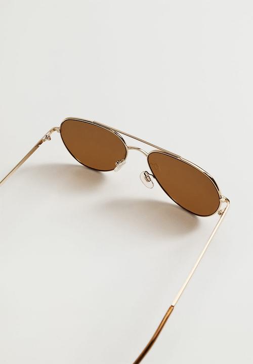 MANGO - Aviator frame sunglasses - gold