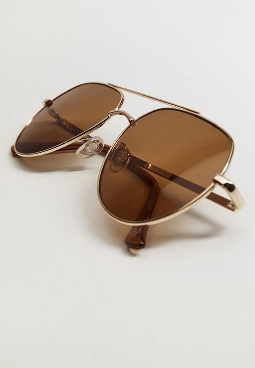 MANGO - Aviator frame sunglasses - gold