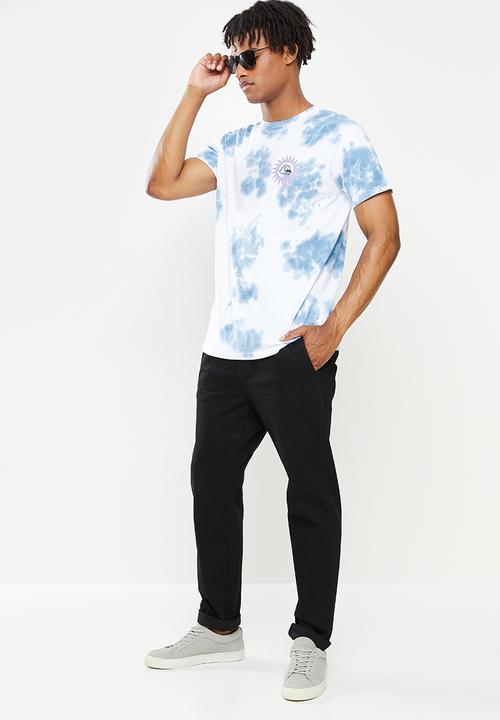 Quiksilver - Spiral work short sleeve - white & blue 