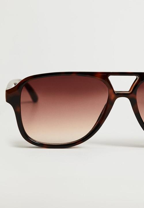 MANGO - Acetate frame sunglasses - chocolate
