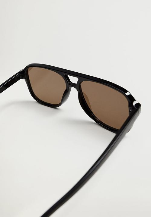 MANGO - Acetate frame sunglasses - black