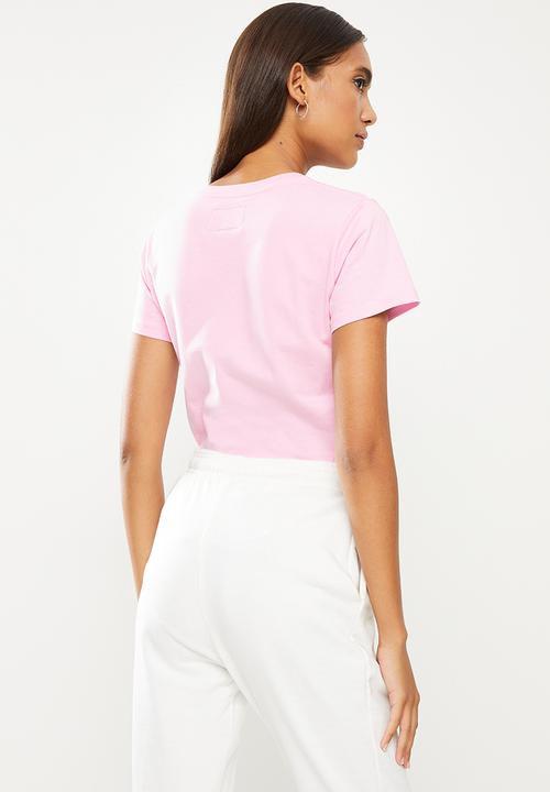 Aca Joe - Ladies aca joe palm print sj t-shirt - light pink