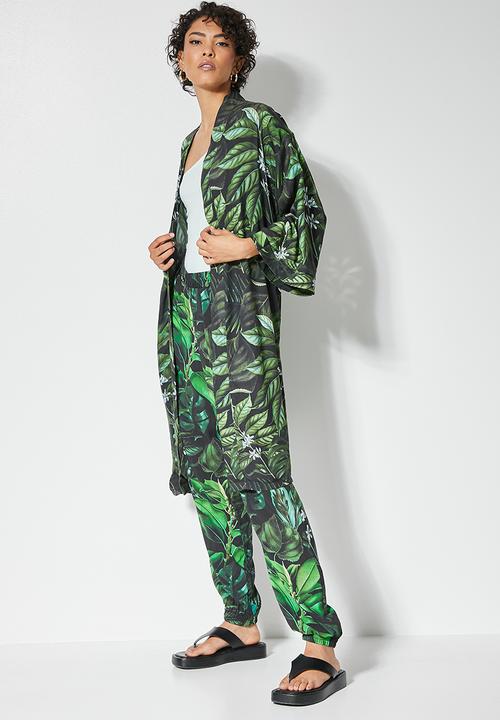 Superbalist - Midi shacket - dark ground foliage