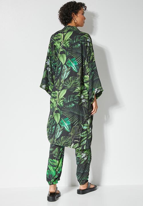 Superbalist - Midi shacket - dark ground foliage