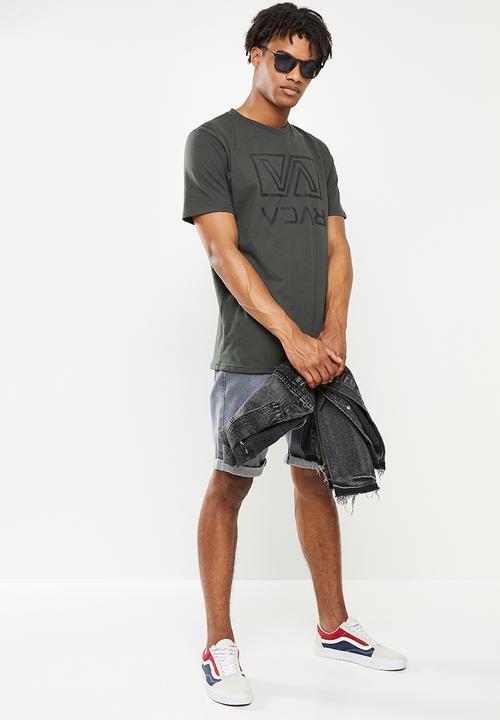 RVCA - Stencil box short sleeve tee - charcoal
