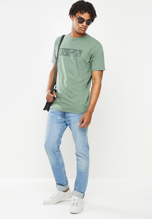 RVCA - Bar fade short sleeve tee -  green