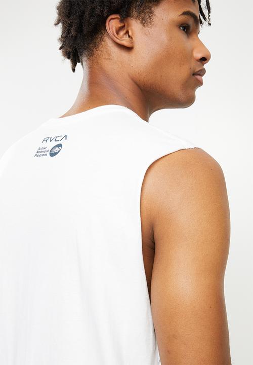 RVCA - Bird on a perch muscle - white