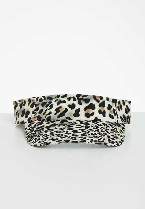 Superbalist - Animal print visor - black & white