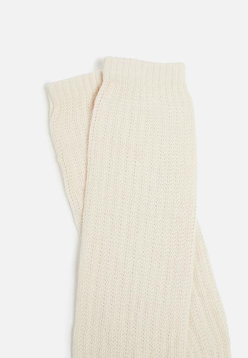 Rubi - Chunky knit dad sock - ecru