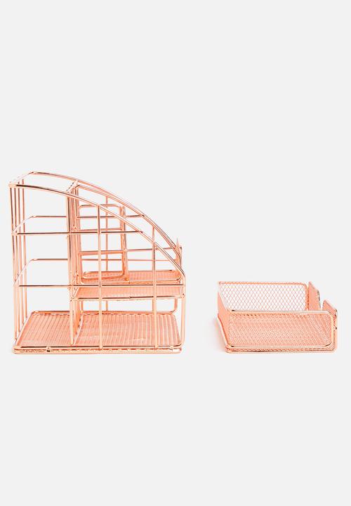 Sixth Floor - Sectional stationary organizer - rose gold 