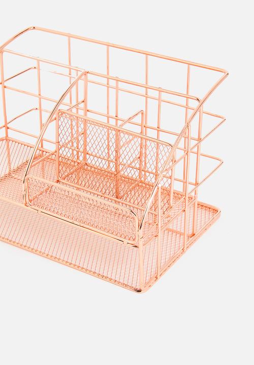 Sixth Floor - Sectional stationary organizer - rose gold 