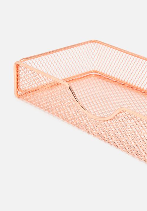 Sixth Floor - Sectional stationary organizer - rose gold 