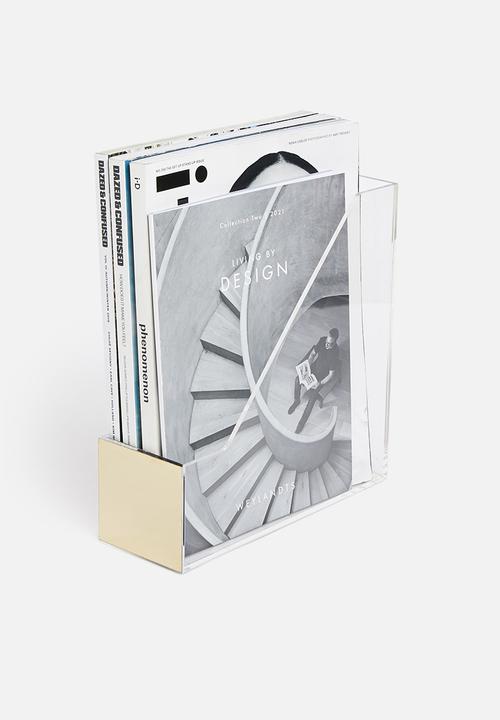 Fine Living - Acrylic file holder - gold