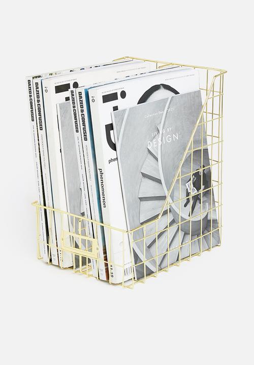Fine Living - 2 Sectional file holder - gold