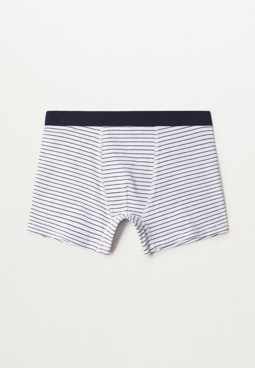 MANGO - Brief stripes - navy