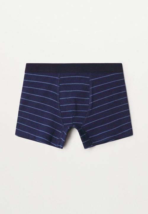 MANGO - Brief stripes - navy