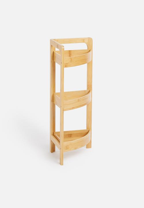 Bathroom Solutions - Bamboo bathroom rack 3 shelves - brown