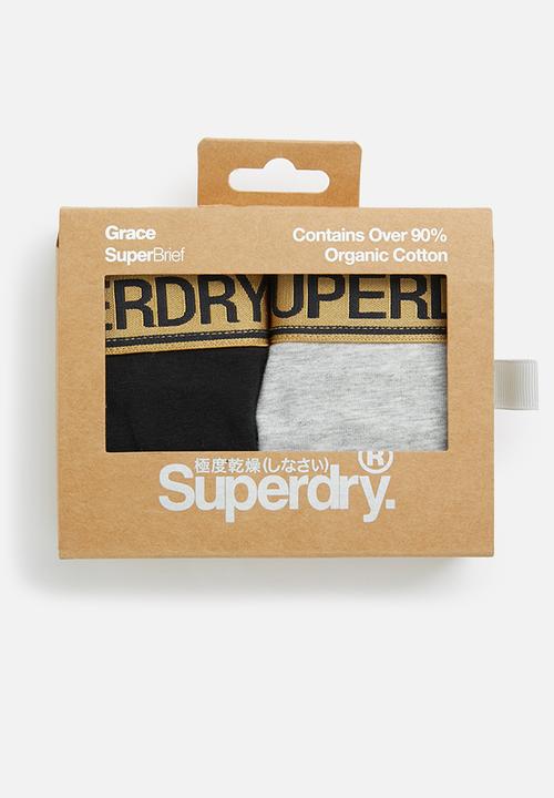 Superdry. - Grace super brief - black & grey 