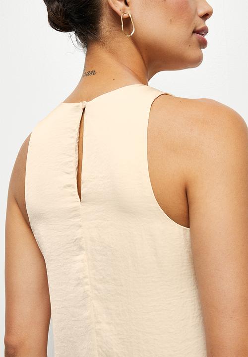 MILLA - Satin halter blouse - cream 