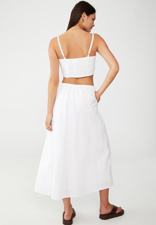 Cotton On - Woven aliza maxi skirt - white