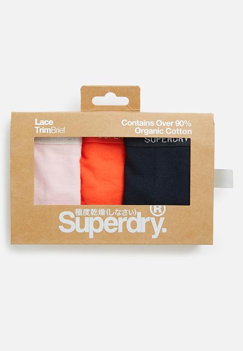 Superdry. - Lace trim brief -  multi 