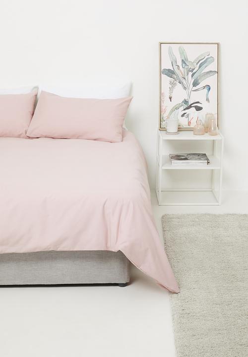 Sixth Floor - Polycotton duvet cover set - dusty pink