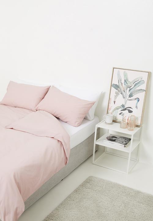Sixth Floor - Polycotton duvet cover set - dusty pink