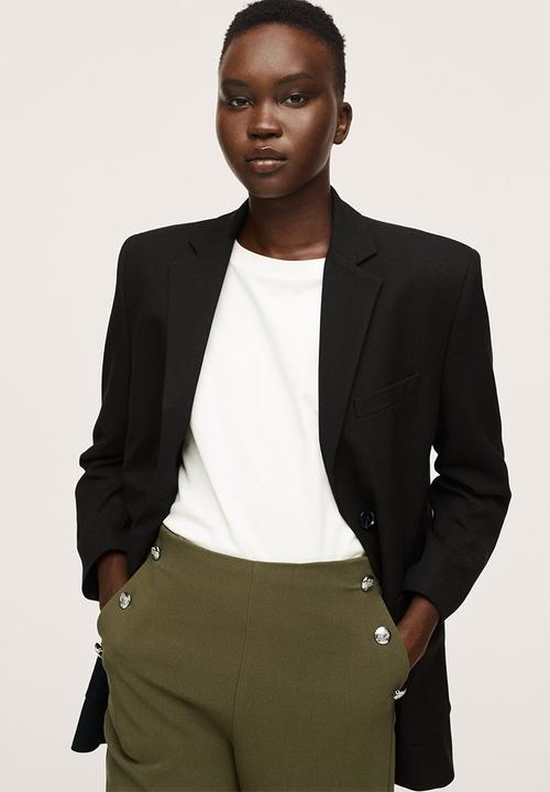 MANGO - Trousers dorado - green