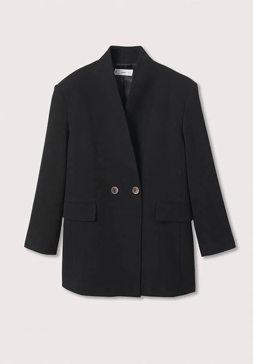 MANGO - Coat pragado - black