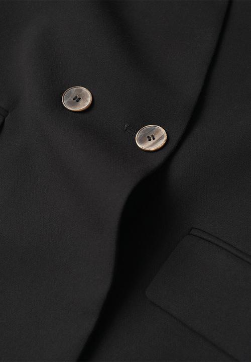 MANGO - Coat pragado - black
