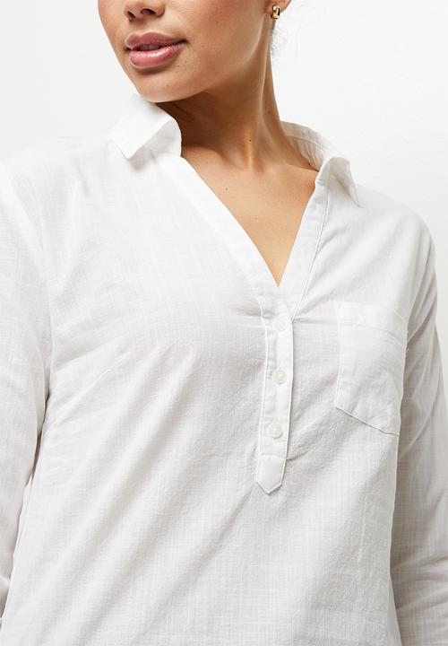edit - Relaxed cotton shirt - milk