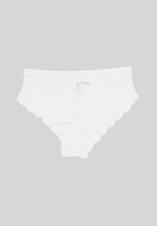 Superdry. - Lace brazilian brief - black & white