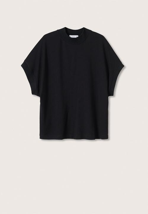 MANGO - T-shirt malaui - black