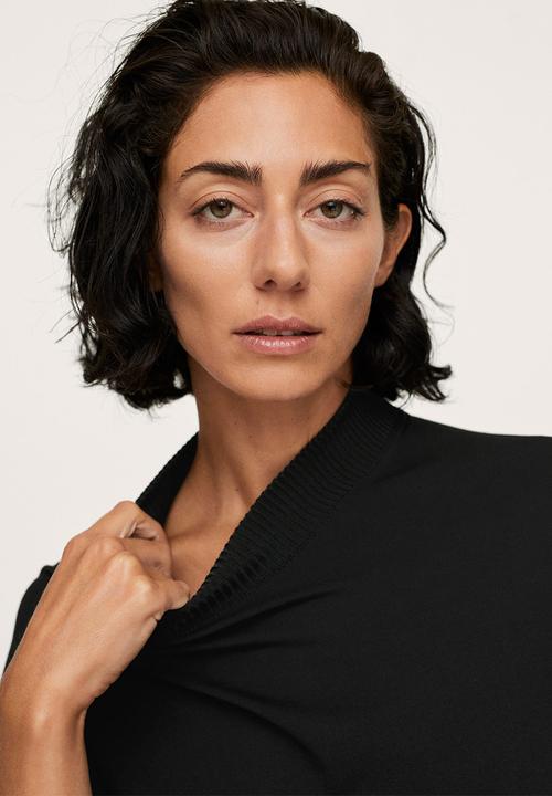 MANGO - T-shirt malaui - black