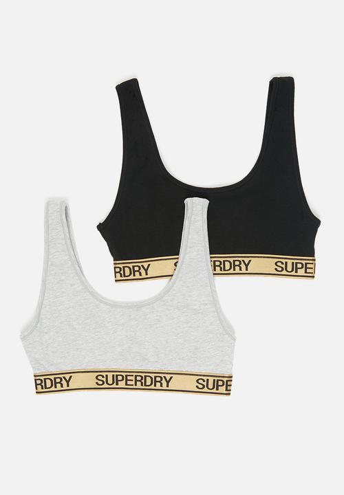 Superdry. - Grace super bralette - black & grey 