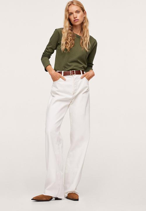 MANGO - T-shirt saca - beige/khaki