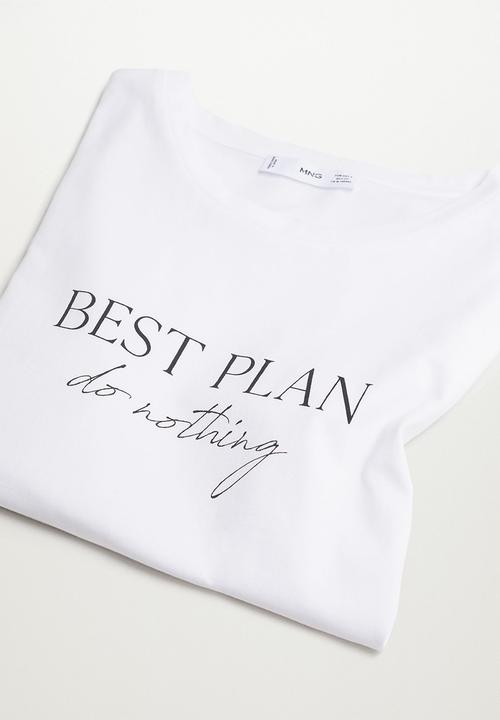MANGO - T-shirt pstilubi - white