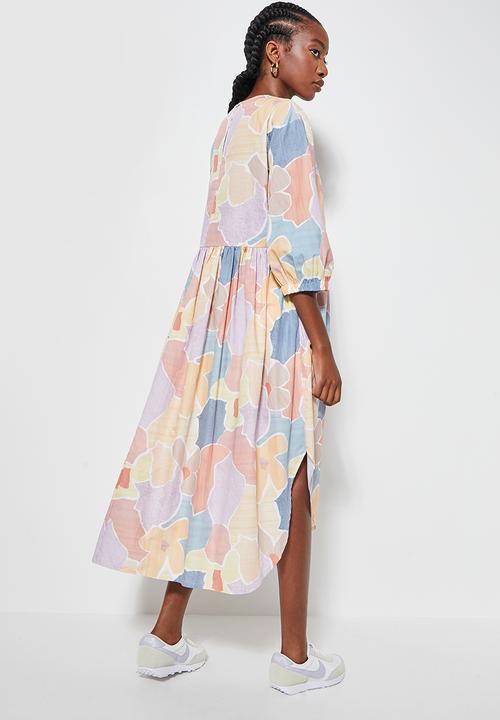 Superbalist - Curved hem babydoll dress - multi 