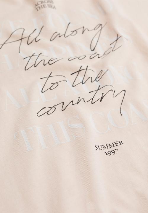 MANGO - T-shirt pstilubi - light pastel pink