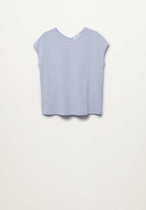 MANGO - T-shirt vicky14 - light pastel blue