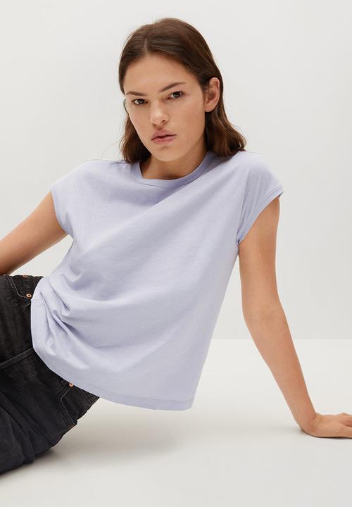 MANGO - T-shirt vicky14 - light pastel blue