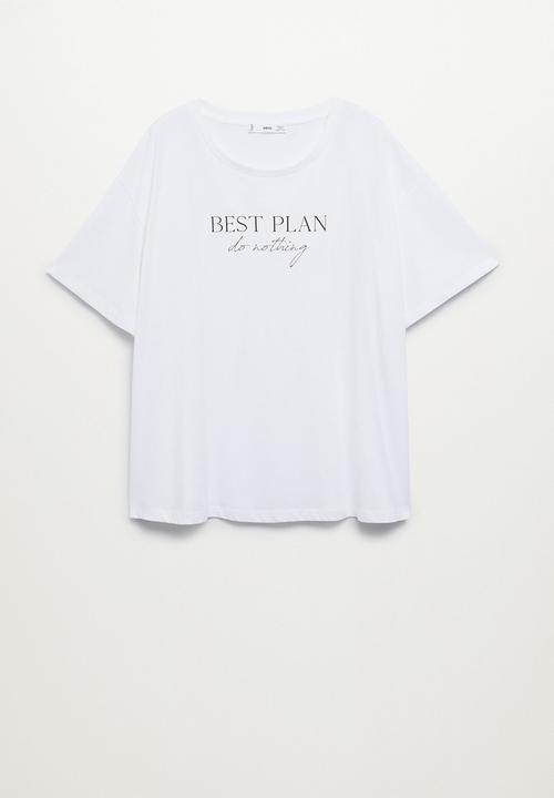 MANGO - Plus T-shirt pstilubi - white