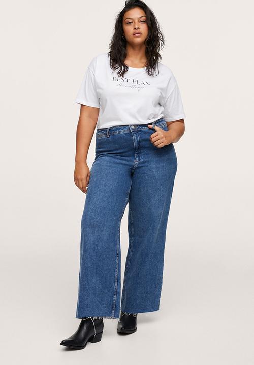 MANGO - Plus T-shirt pstilubi - white