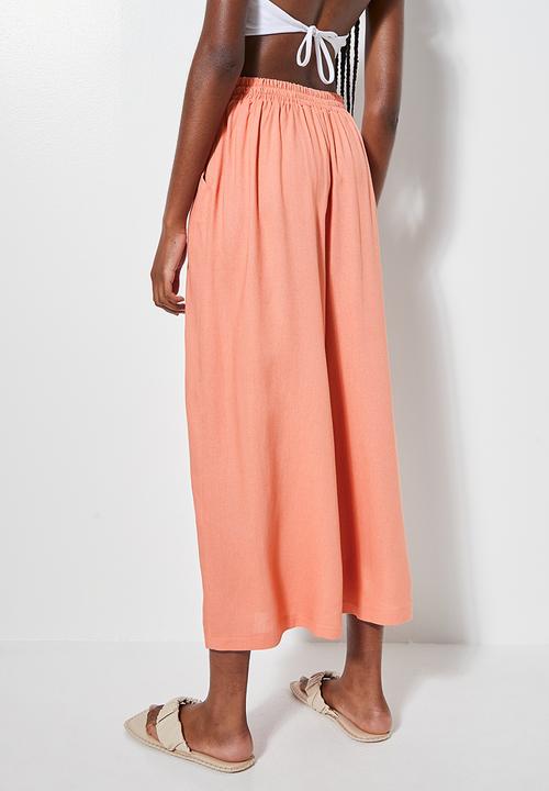 Superbalist - Linen blend cullote - dusty peach