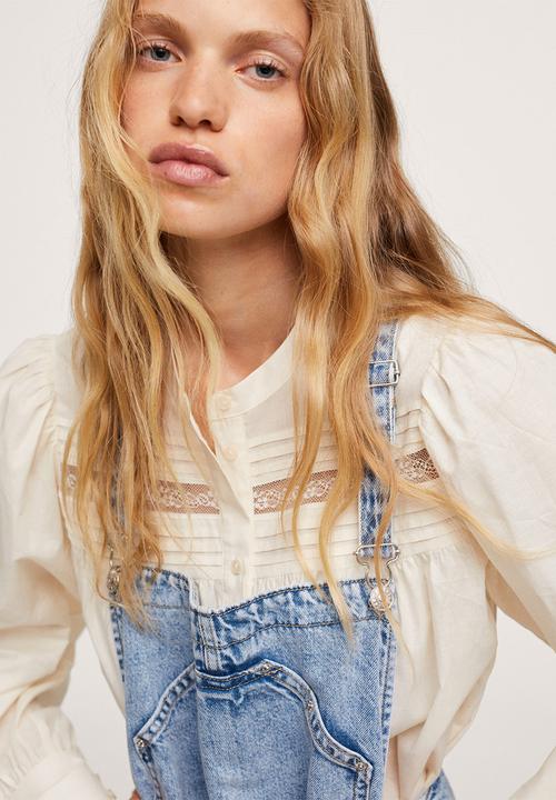 MANGO - Dungarees agnes - open blue