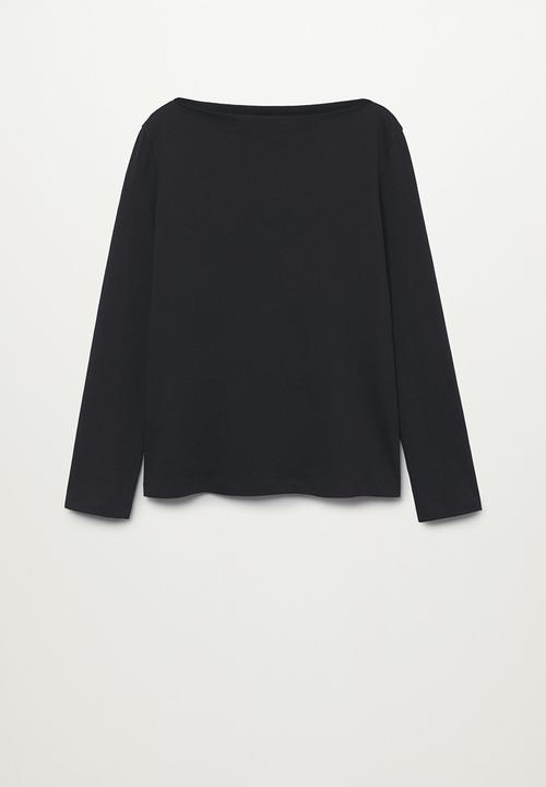 MANGO - T-shirt saco1 - black
